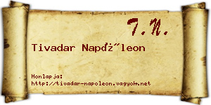 Tivadar Napóleon névjegykártya